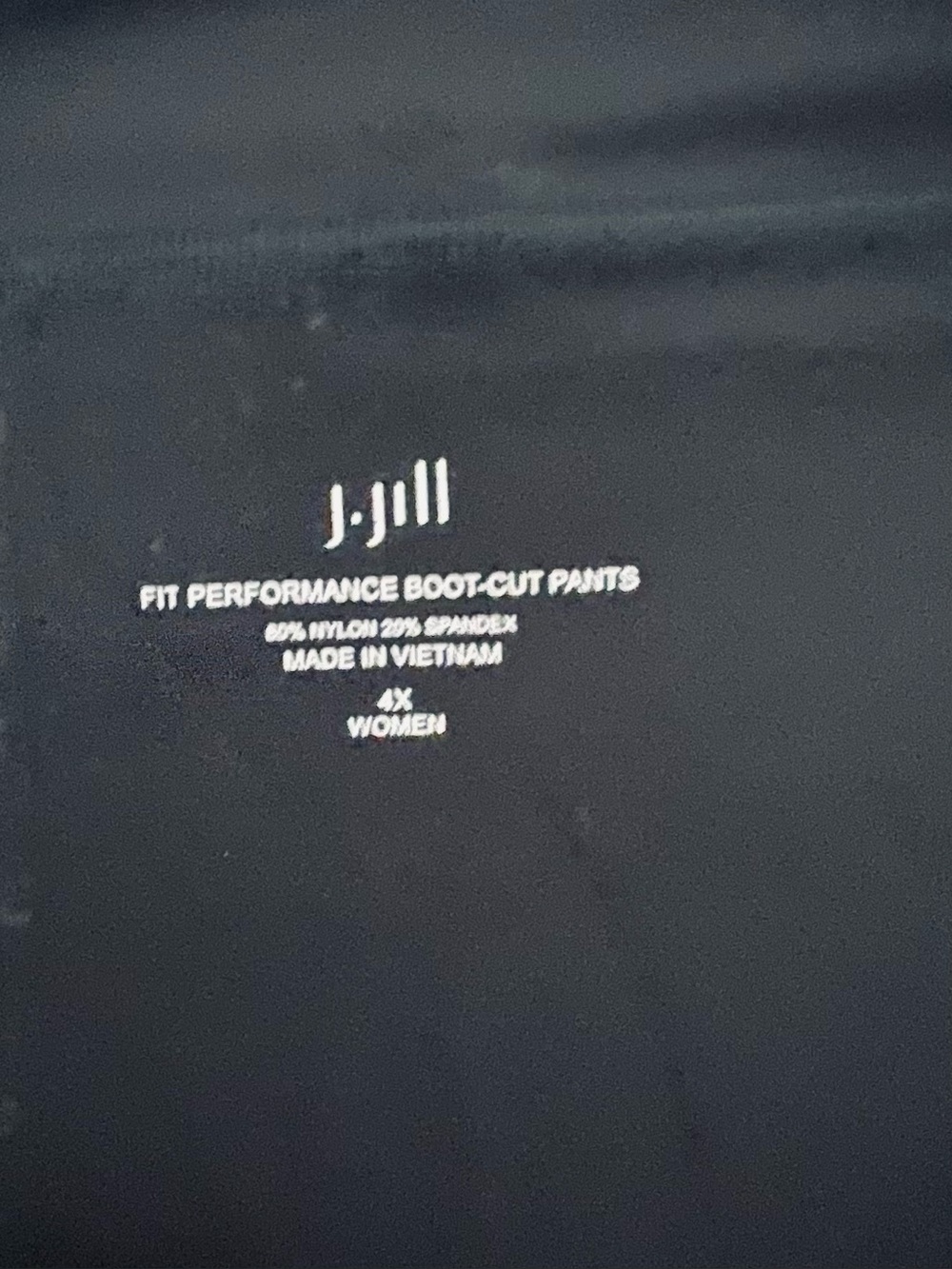 J. Jill Women's Black Fit Perform boot cut lounge sweat pants plus 4X - Picture 6 of 6